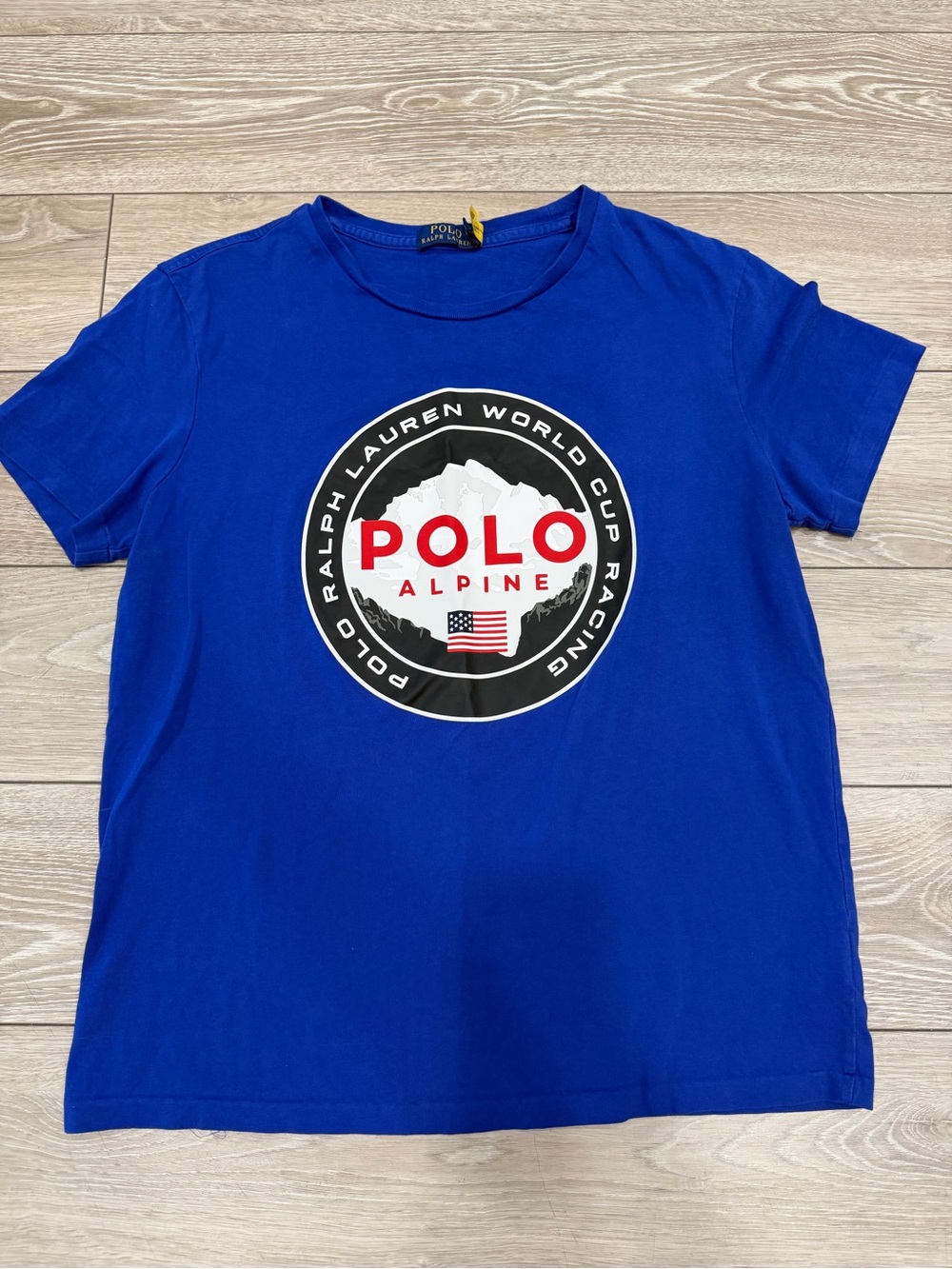Polo by Ralph Lauren Royal Blue Alpine Graphic Tee with Red Accents